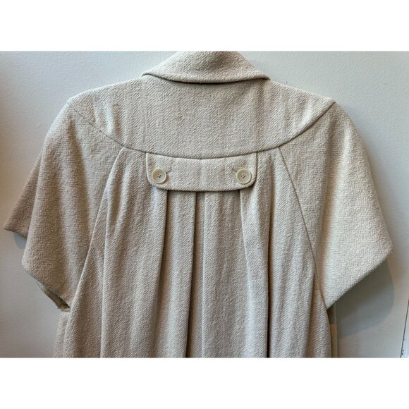 Ports International Women's Trench Coat ~ Cream Tweed - Picture 7 of 8